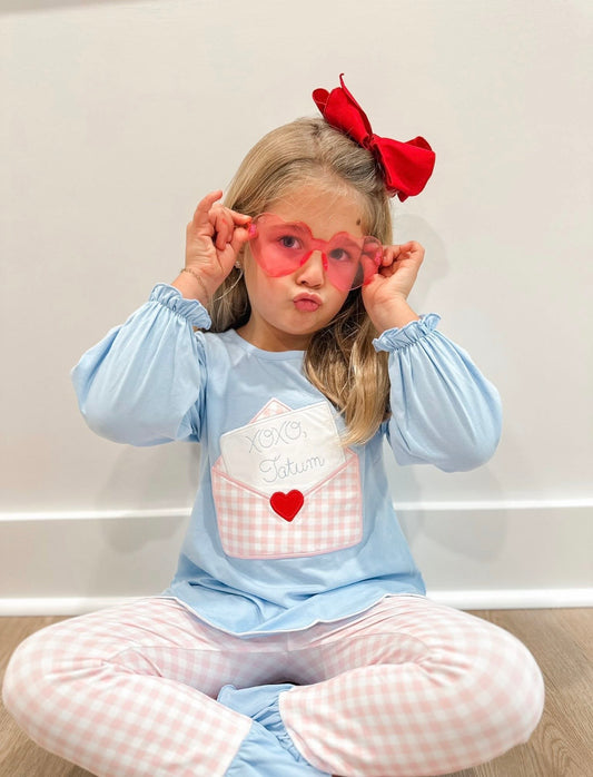 XOXO Valentine Envelope Knit Pant Set