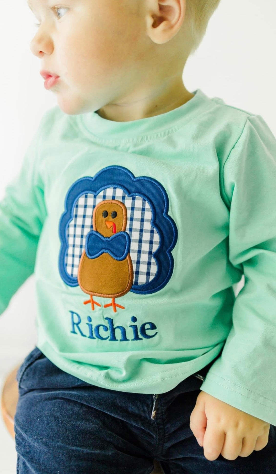 Turkey Boy Applique Shirt
