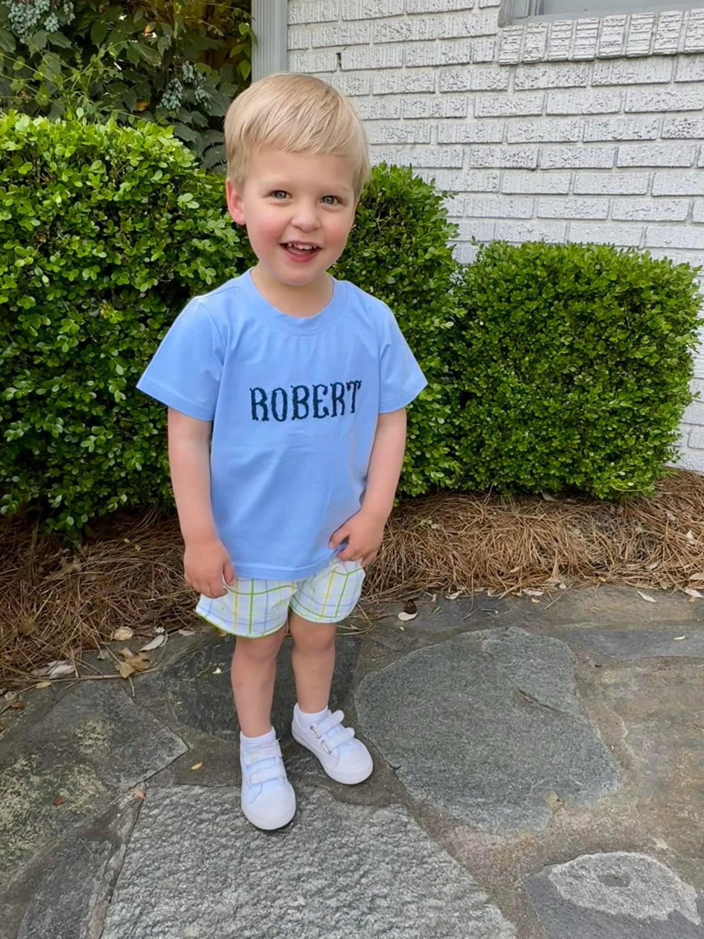 Plaid Boy Short Set