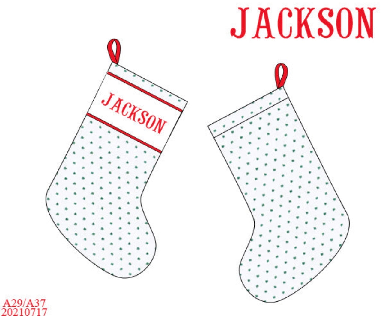 Boy Linen Swiss Dot Stocking