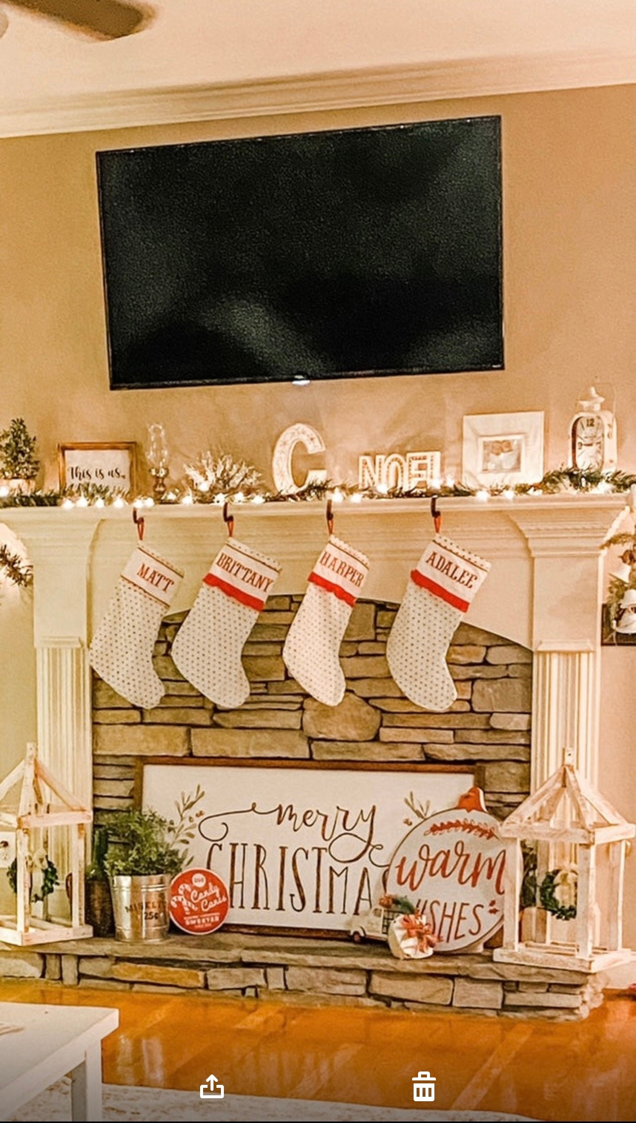Boy Linen Swiss Dot Stocking