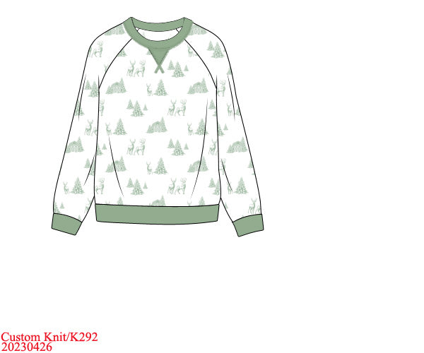 Christmas Toile Crew Neck