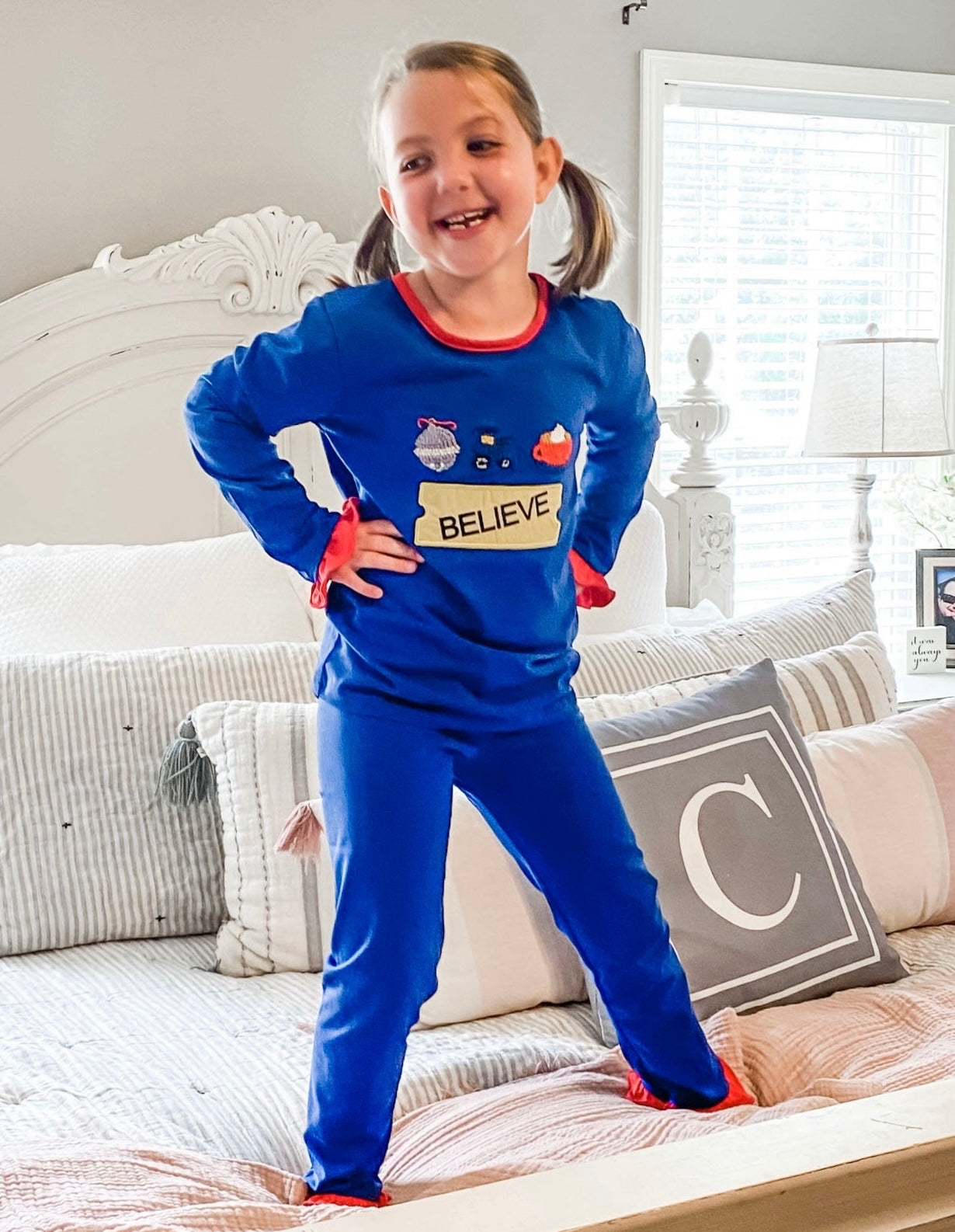 French Knot Polar Express Girl Classic Cozy