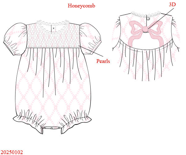 Smocked Bow Back Bubble