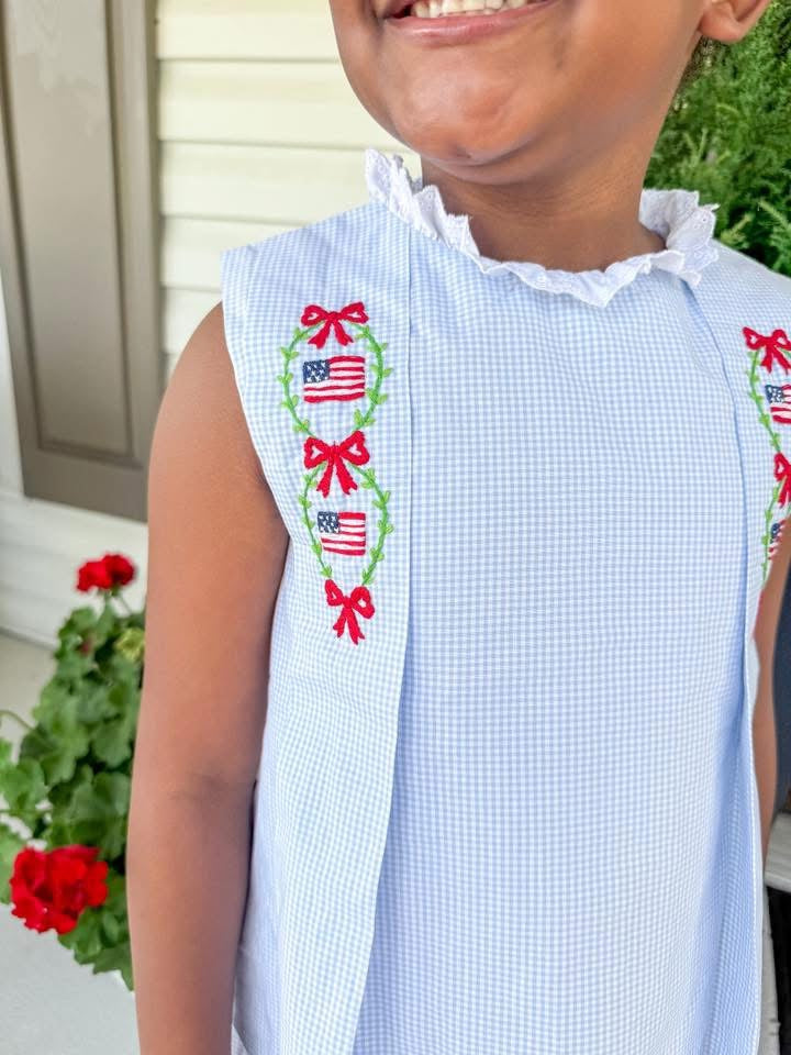 Embroidered Flag Bloomer Set