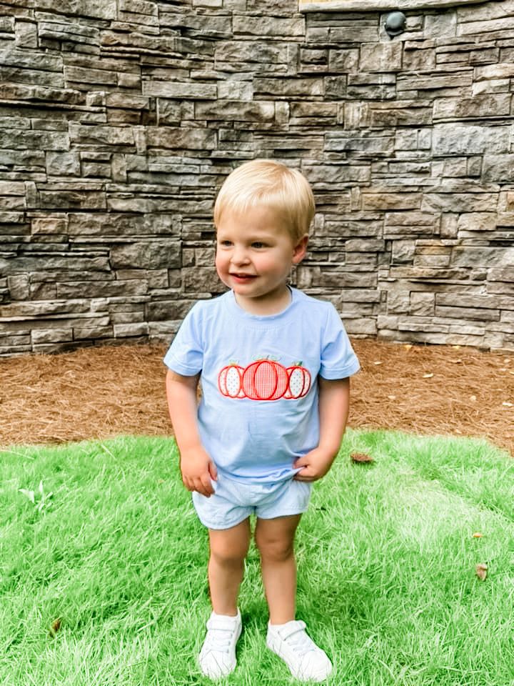 Pumpkin Applique Boy Shirt