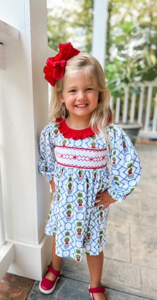 Blue Christmas Girl Dress