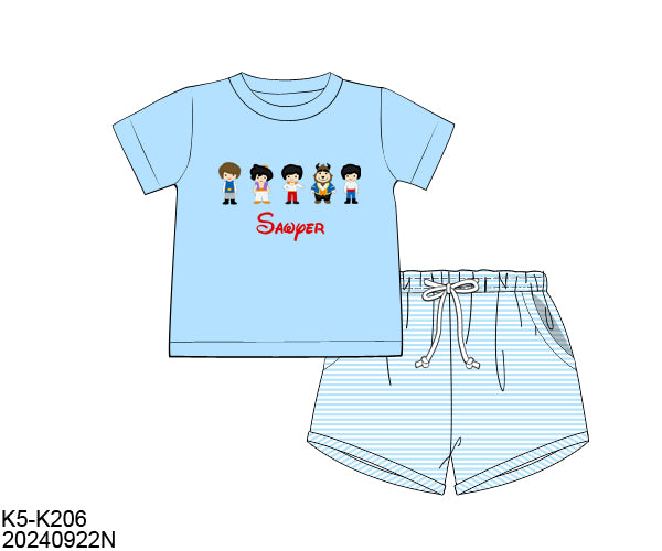 Prince Applique Boy Short Set