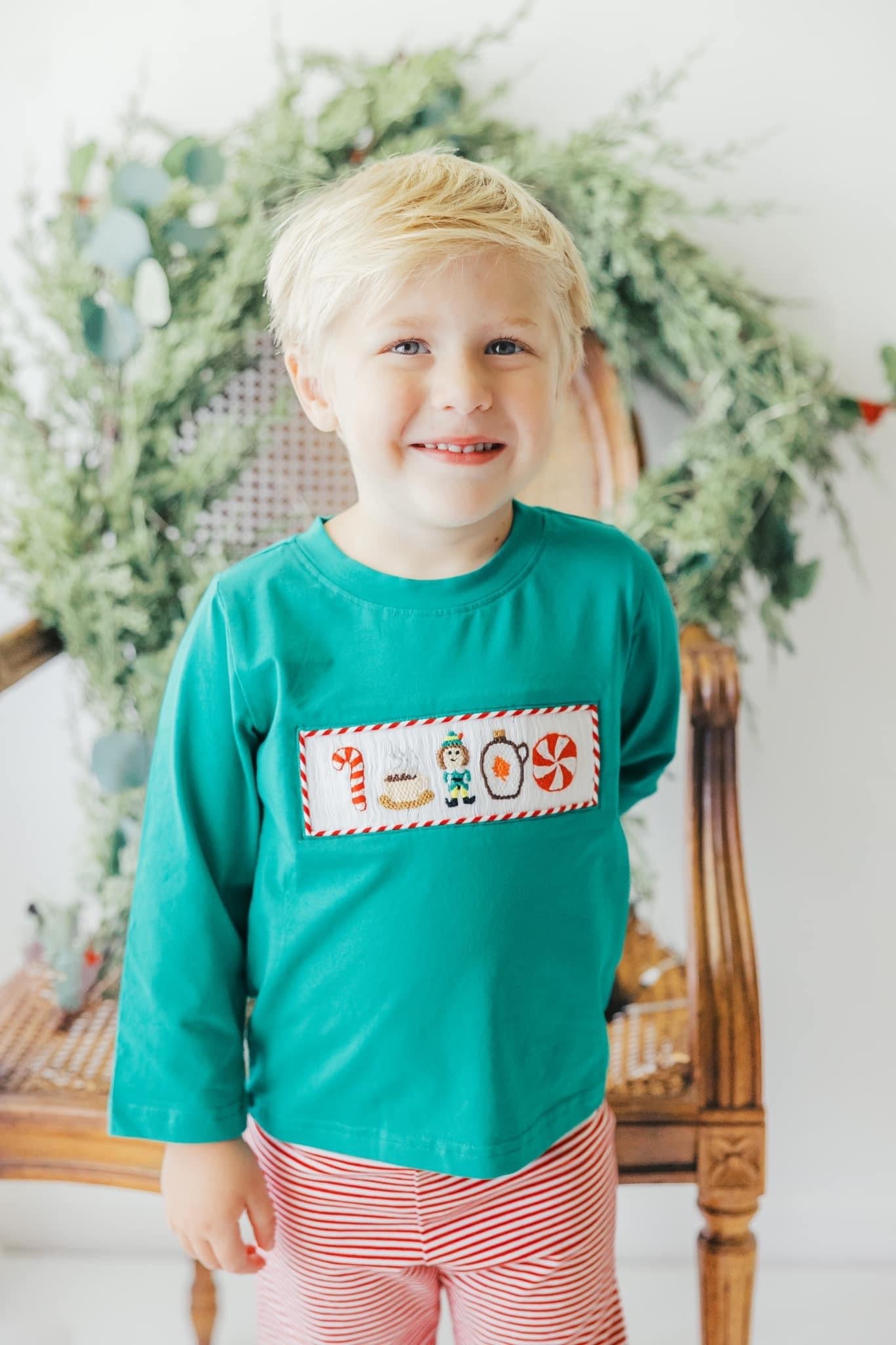 Smocked Elf Boy Pant Set
