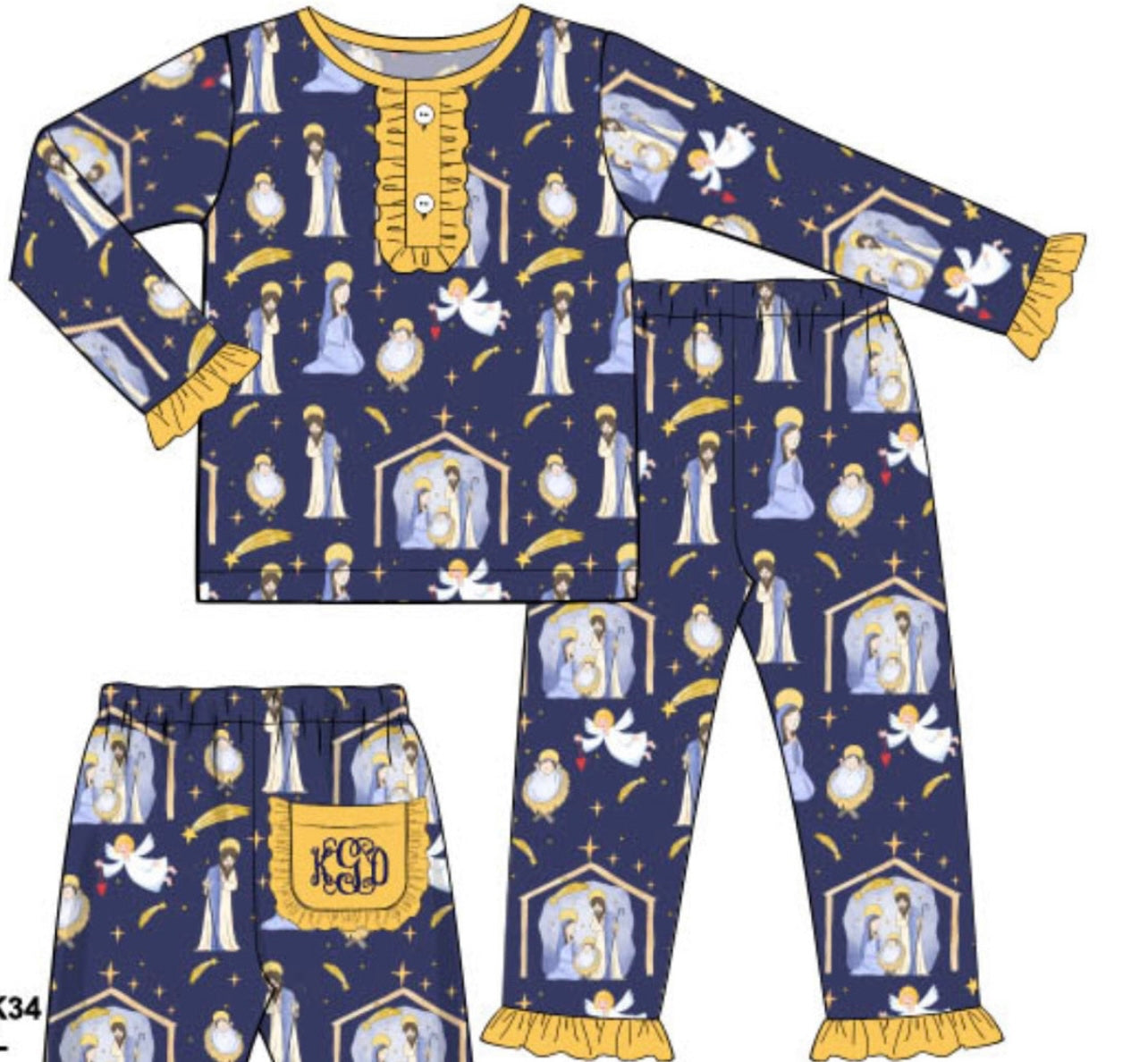 Girl Nativity Print Classic Cozy