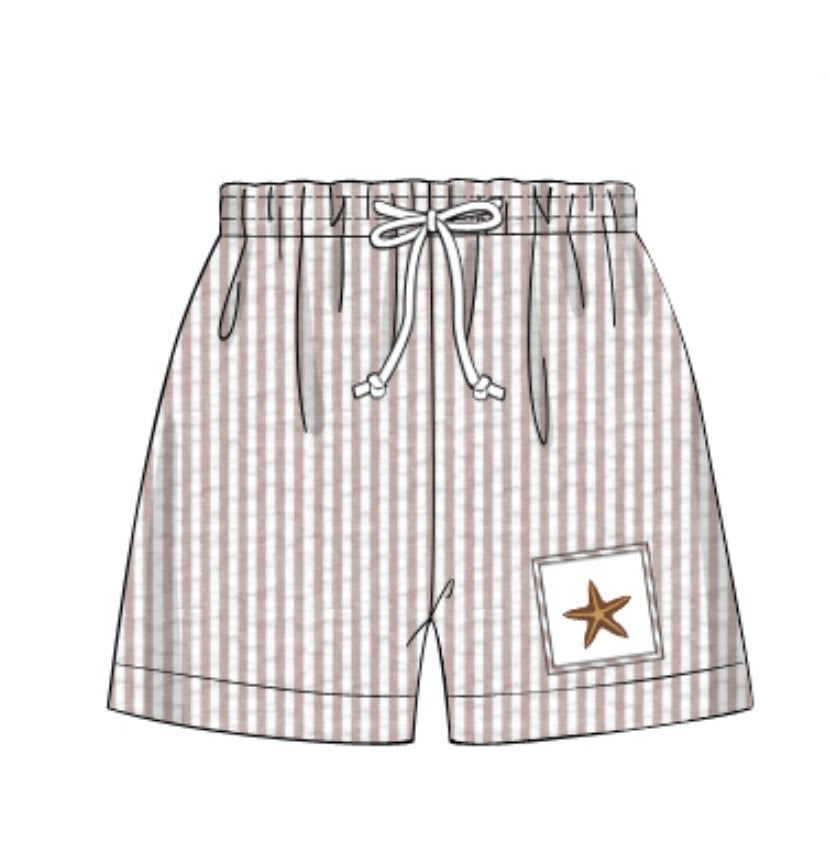 Smocked Starfish Trunks