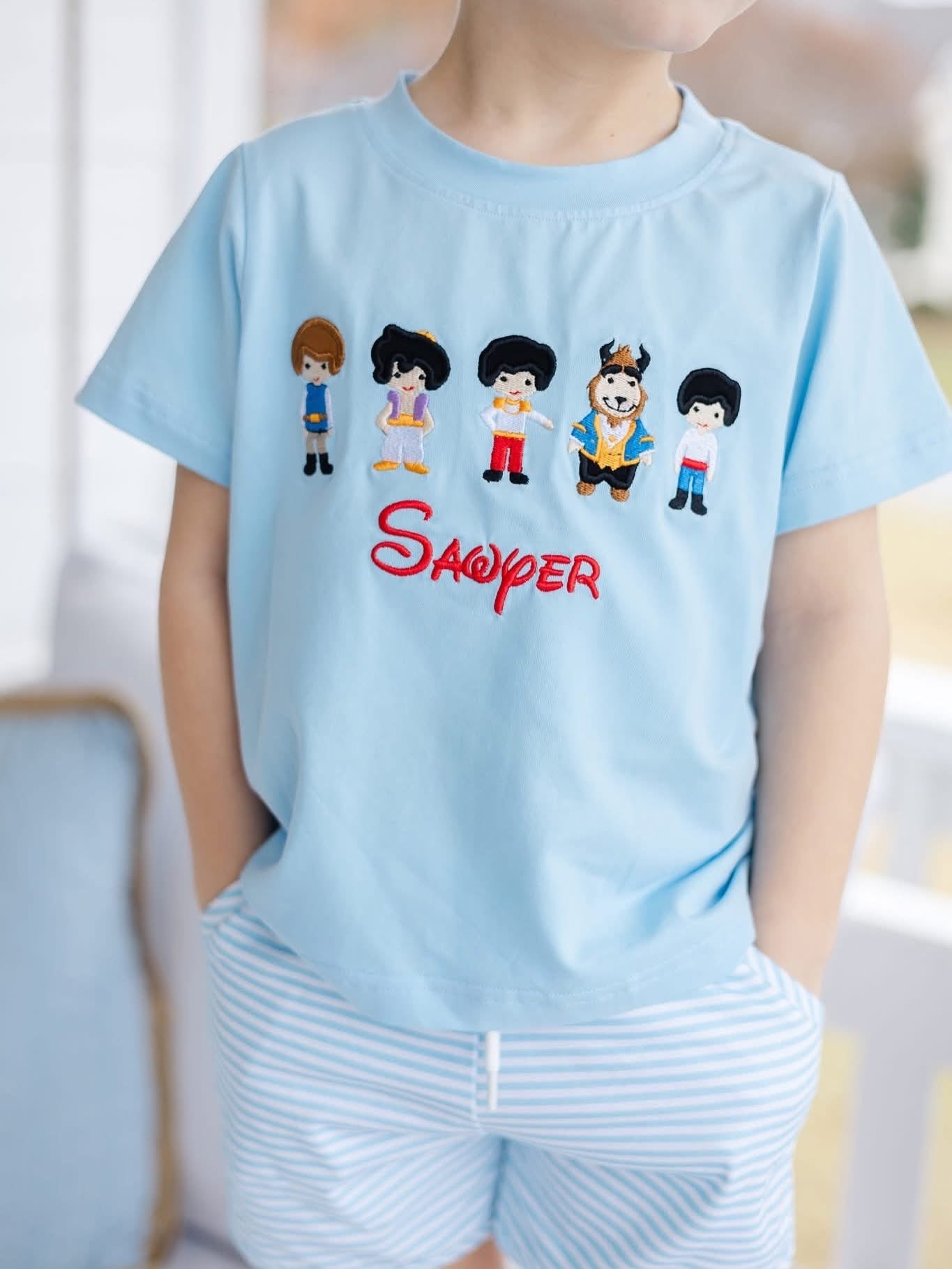 Prince Applique Boy Short Set