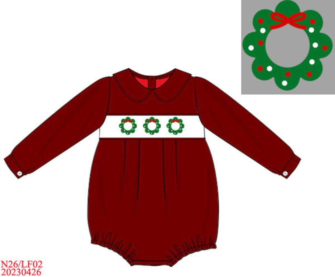 Wreaths on Velvet Unisex Bubble