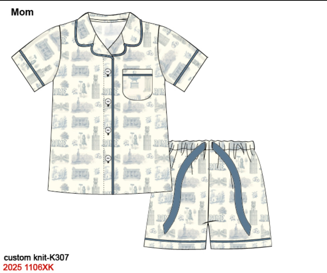 Rome Hometown Toile Adult Classic Cozy