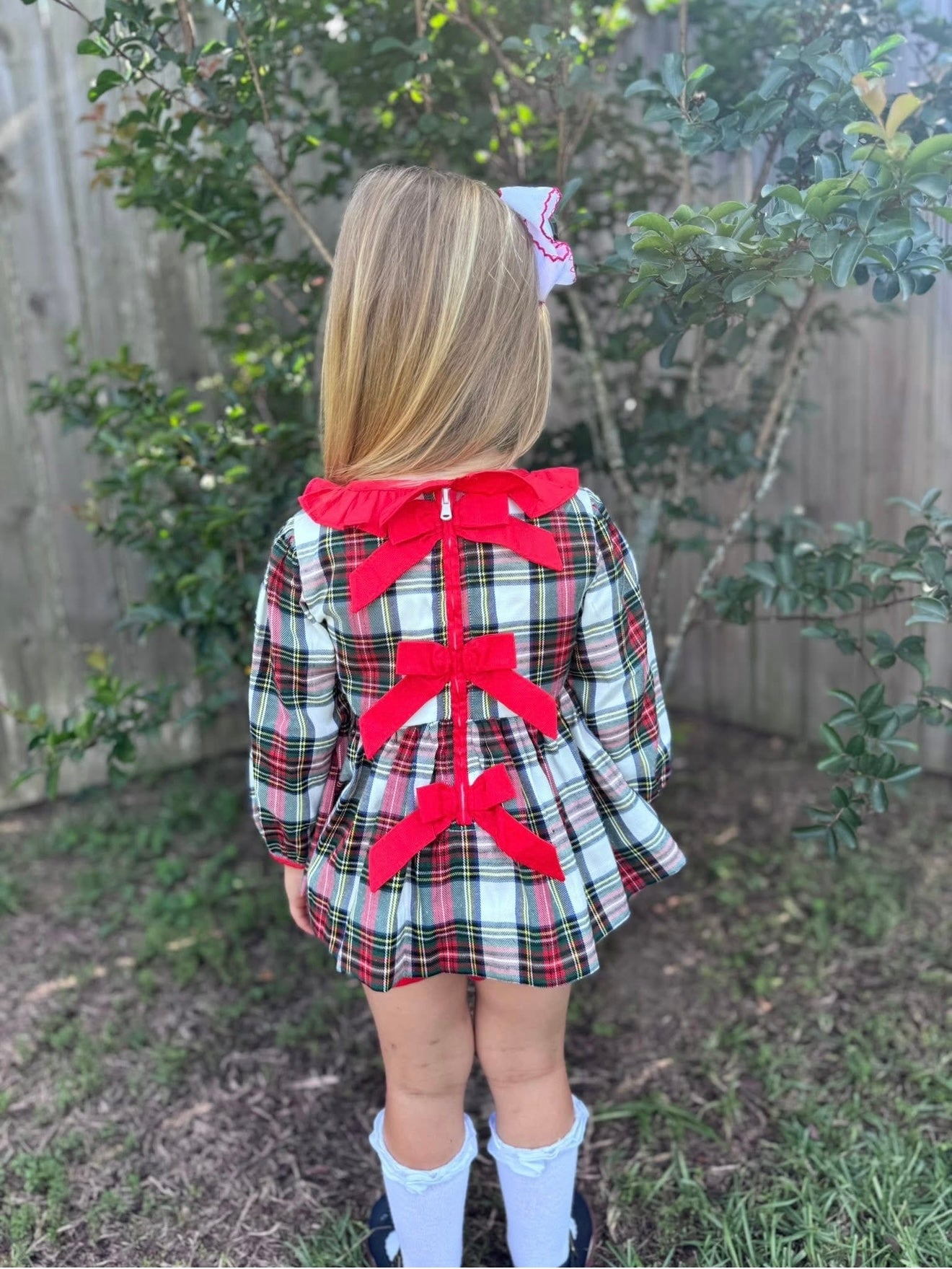 Christmas Tartan Girl Bloomer Set