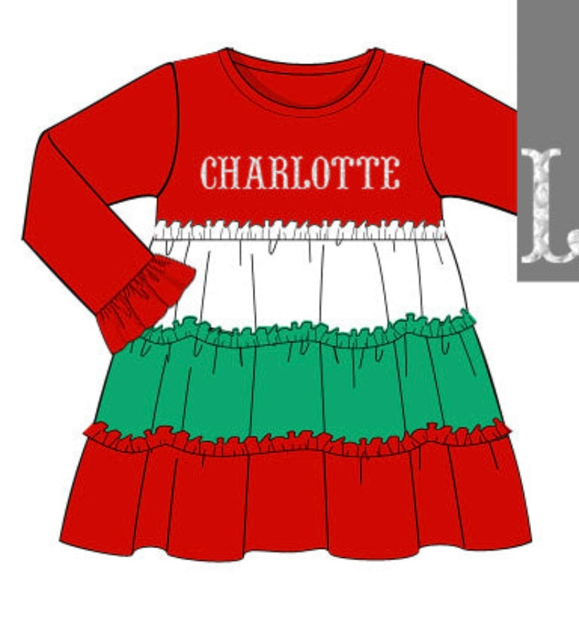 Christmas Colorblock Dress
