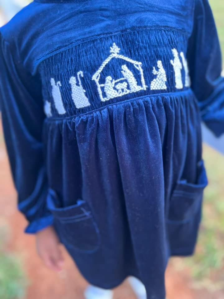 Velvet Nativity Bloomer Set