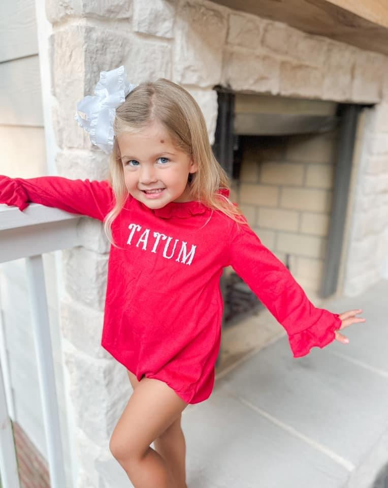 Red Girl Sweater Bubble