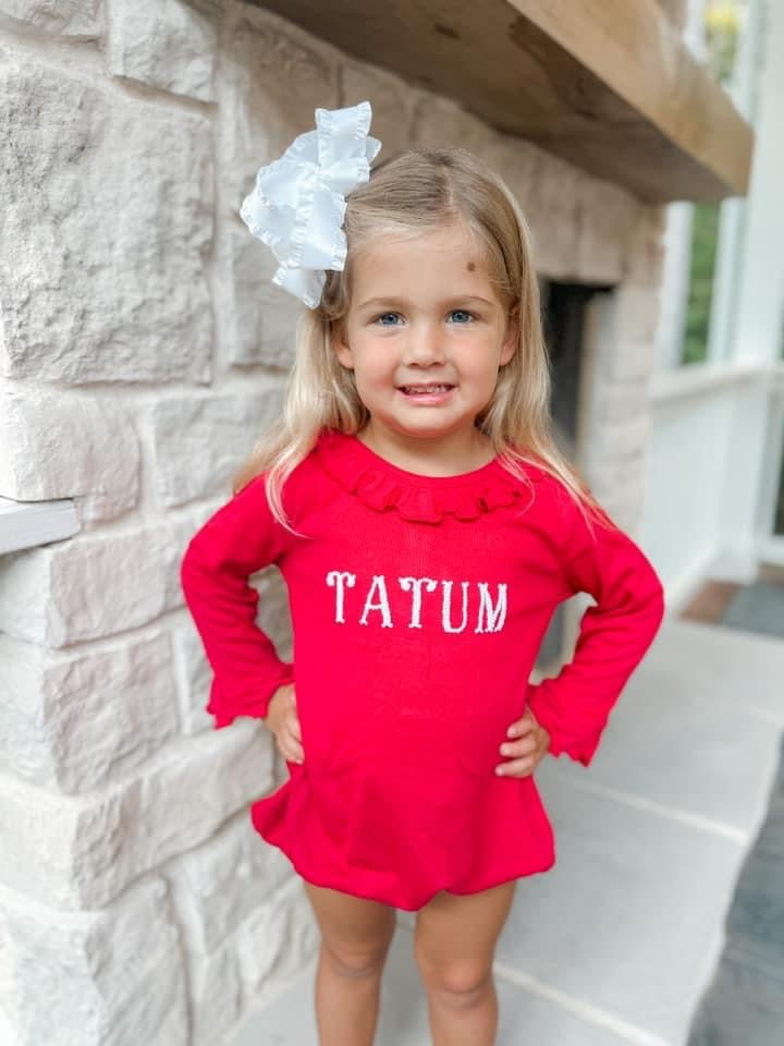 Red Girl Sweater Bubble