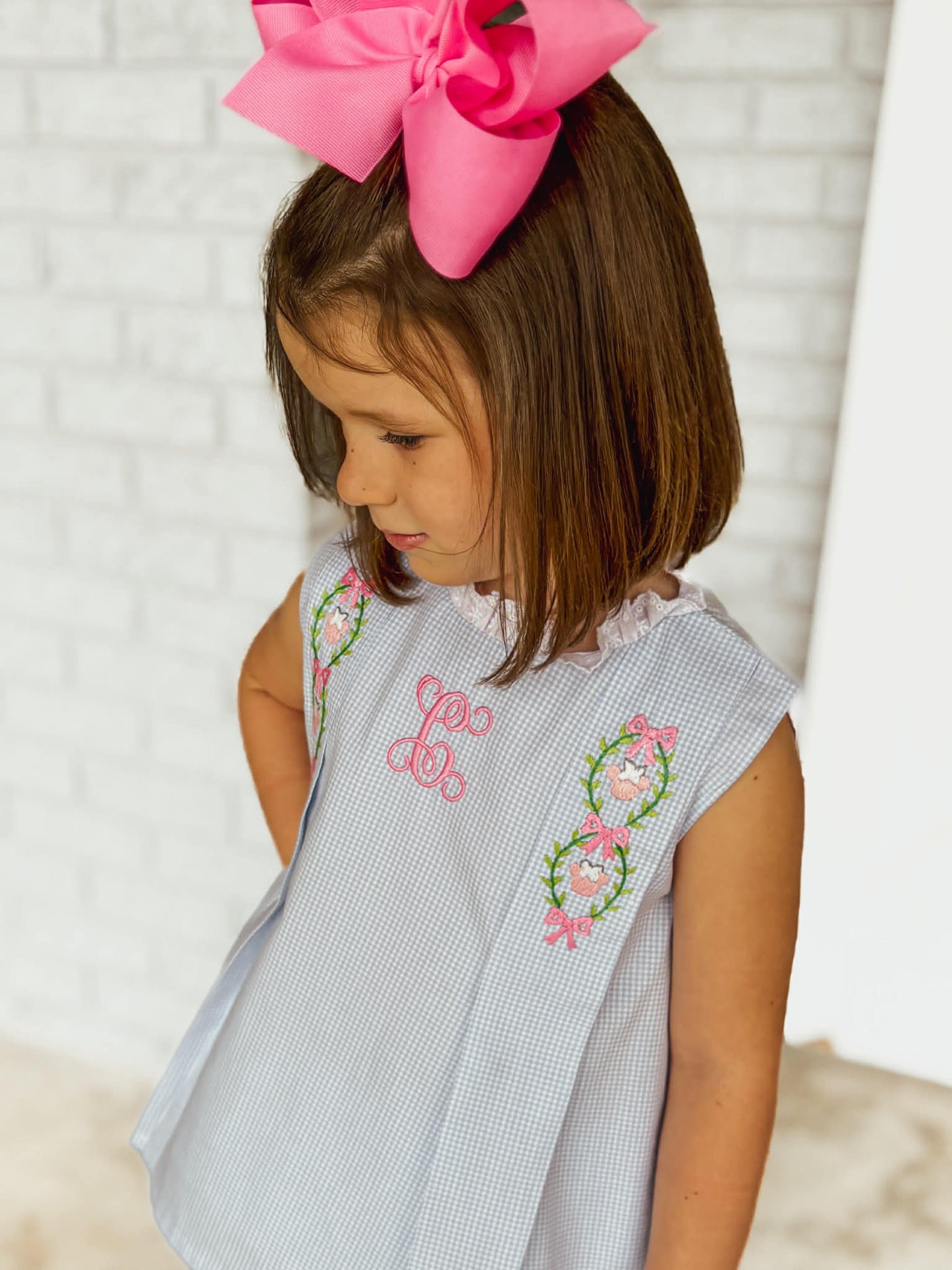 Embroidered Mouse Bloomer Set