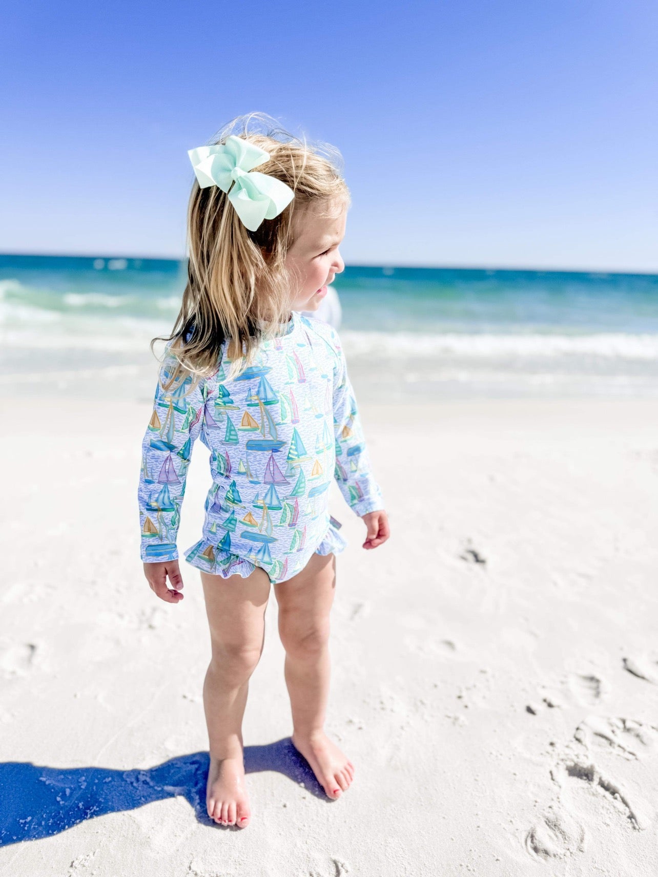 Port and Starboard Girl One Piece Rashguard