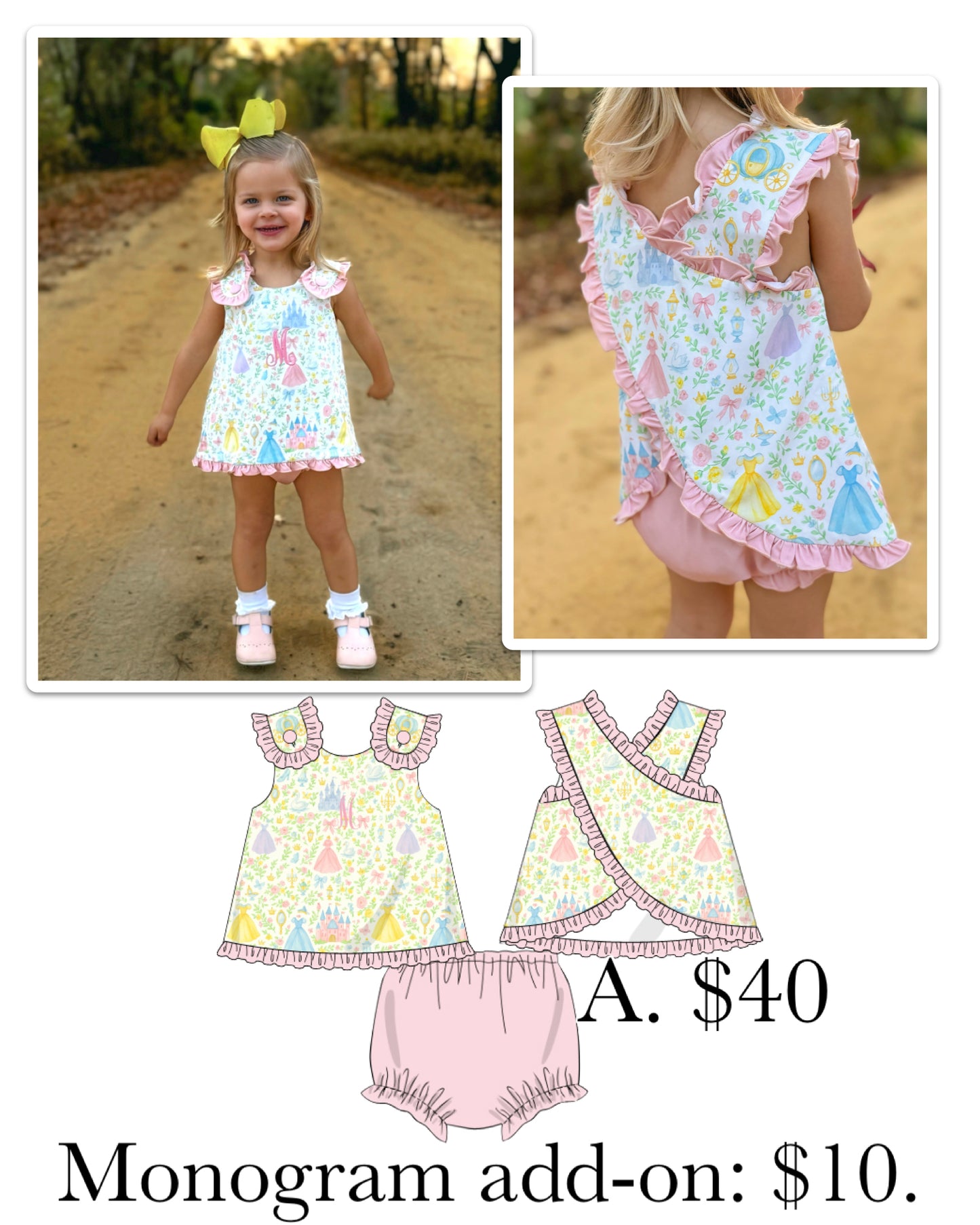 PO85 Custom Princess Bloomer Set
