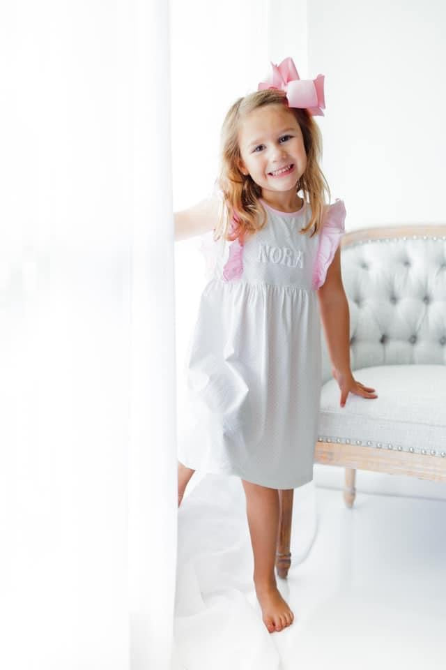 Light Pink Bitty Dot Knit Dress
