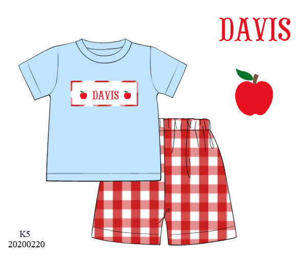 Apple Boy Name Smock Collection