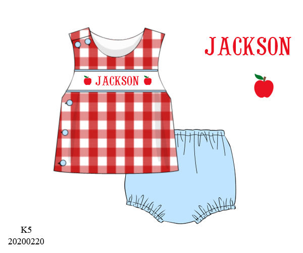 Apple Boy Name Smock Collection