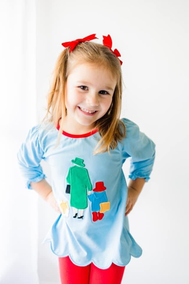 Girl Bear and Queen Applique Shirt