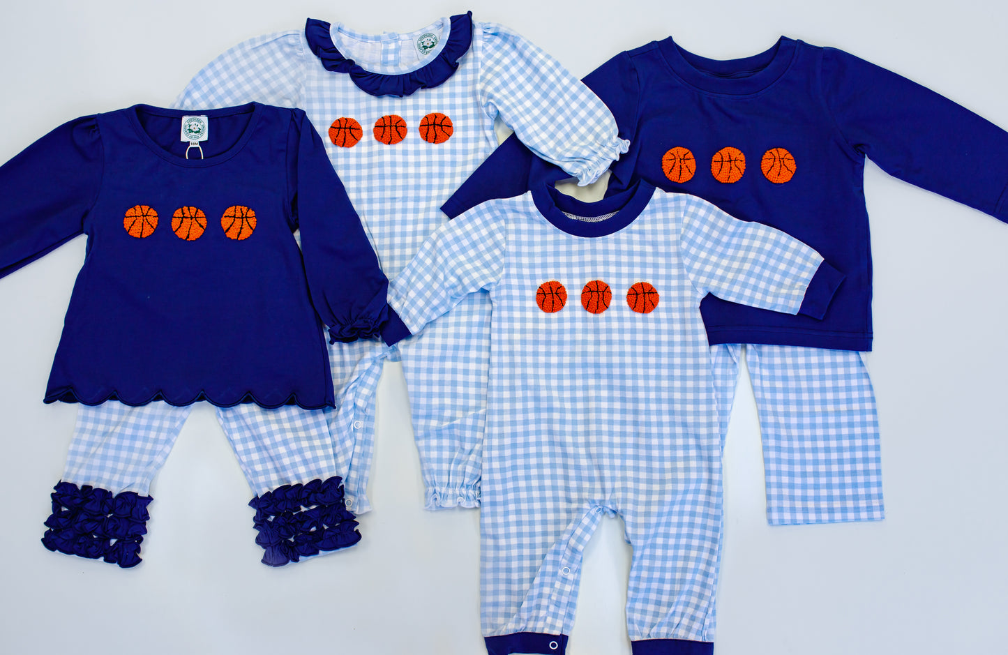 Basketball French Knot Boy Romper