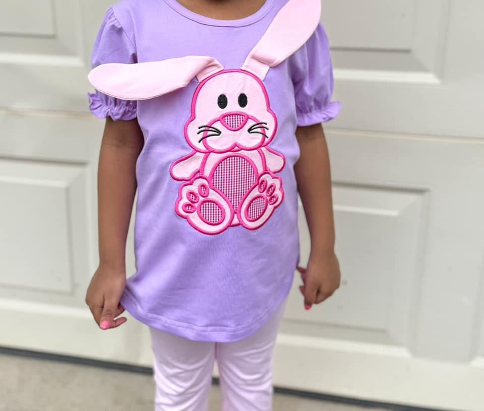 Girl Floppy Ear Bunny Shirt