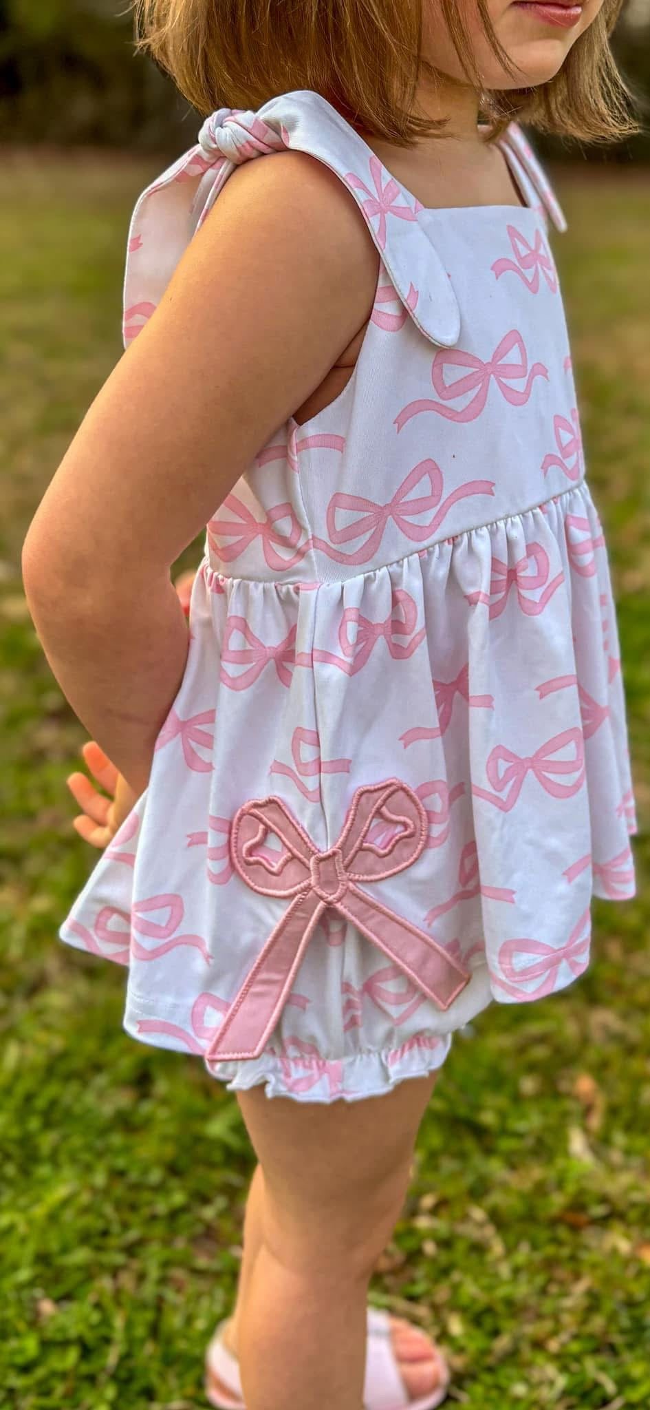 Bow Side Seam Bloomer Set