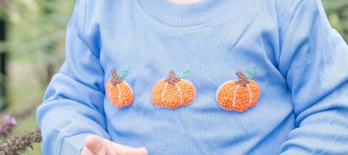 Blue Pumpkin French Knot Sweater