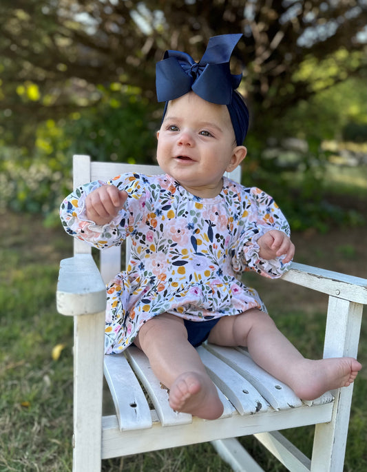Fall Gold Floral Bloomer Set