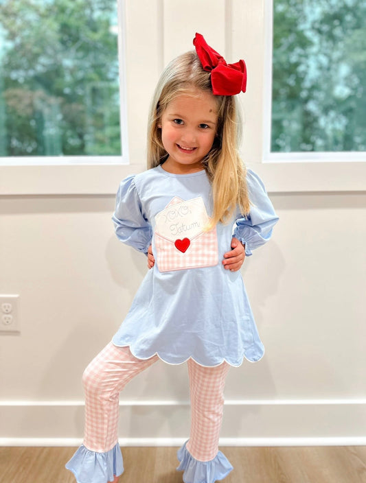 XOXO Valentine Envelope Knit Pant Set