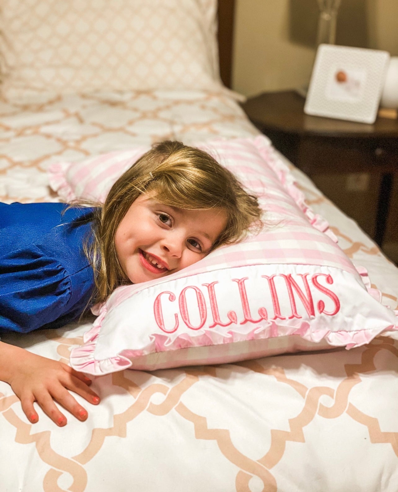 Pink Monogram Pillowcase