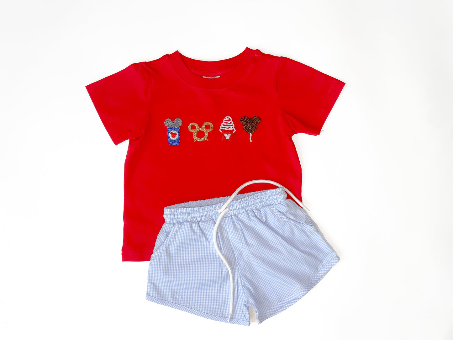 Boy French Knot Snack Short Set