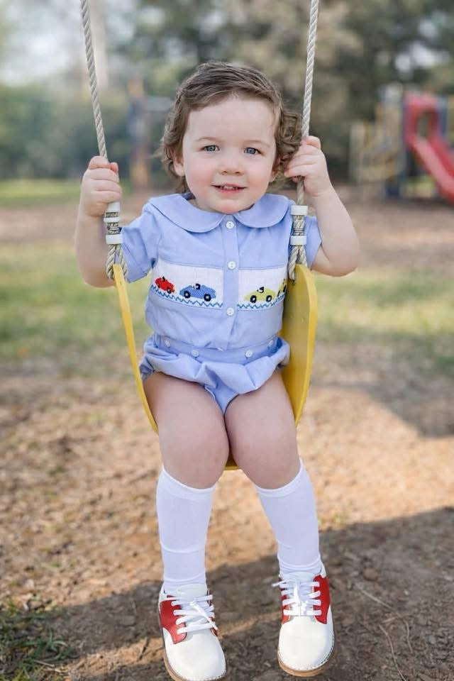 Boy Vintage Racecar Short Set