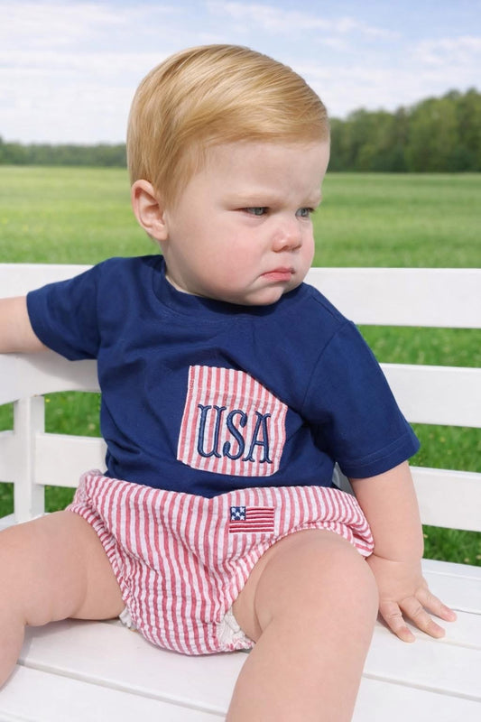 All-American Boy Short Set