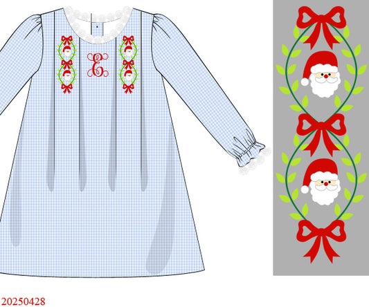 Embroidered Santa Dress