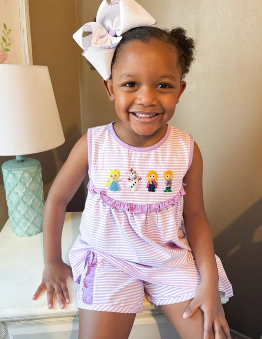 French Knot Ice Friend Girl Short Set