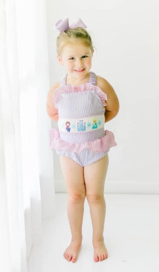 Ice Friend Smocked Swimsuit