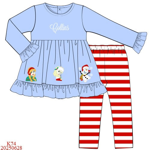 Ice Princess Knit Christmas Pant Set