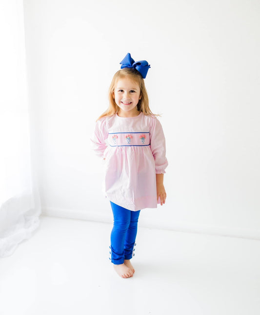 Smocked Ginger Jar Girl Pant Set
