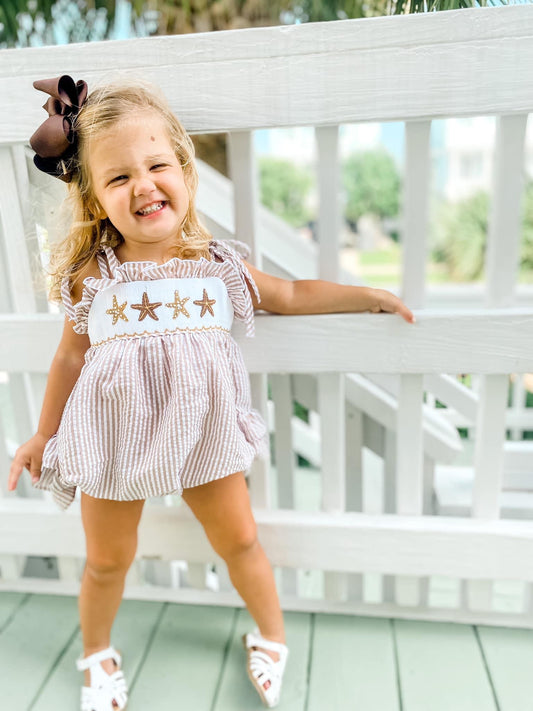 Smocked Starfish Girl Bubble