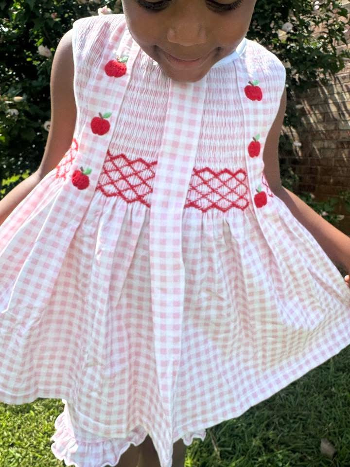 Apples on Pink Short Set