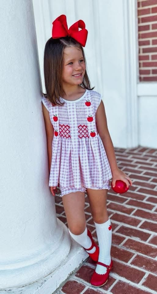 Apples on Pink Bloomer Set