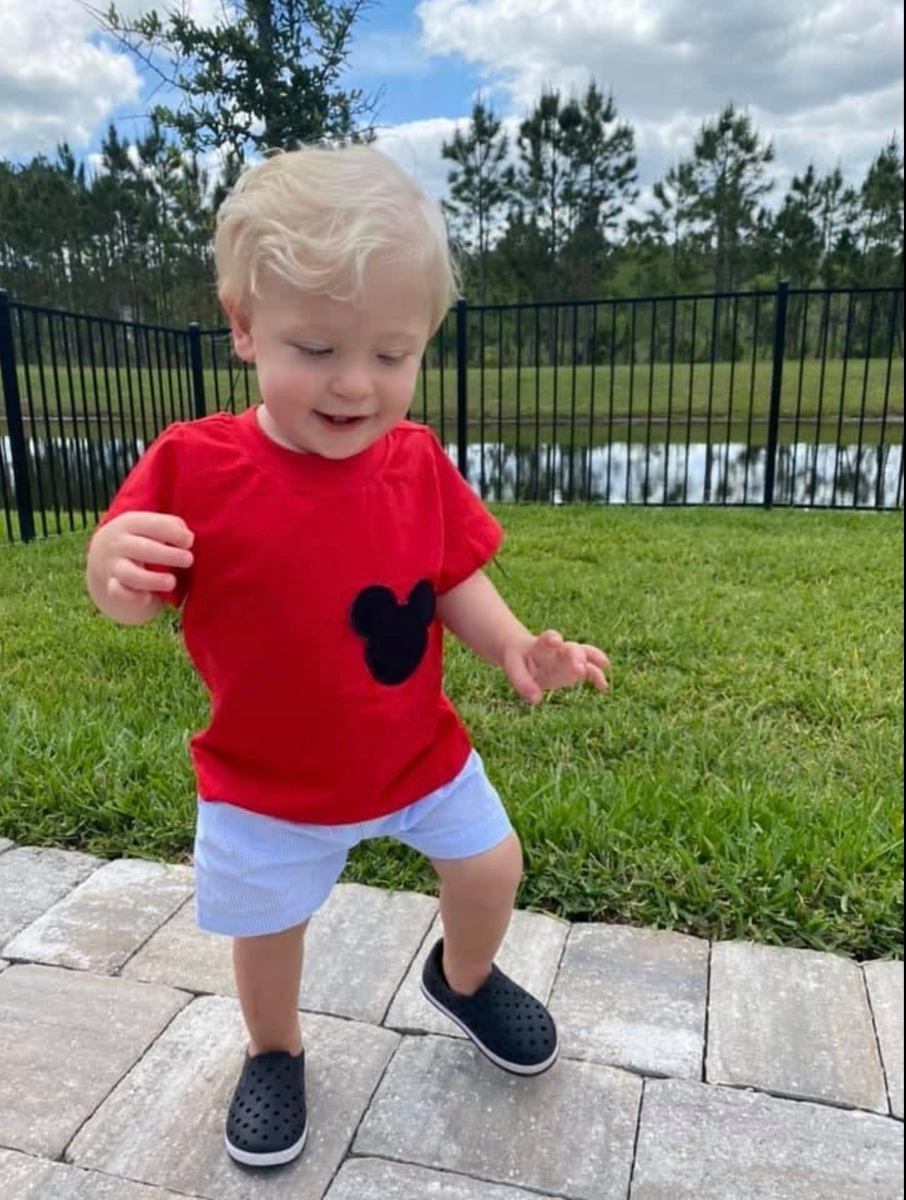 Mouse Pocket Boy Short Set- Blue Shorts