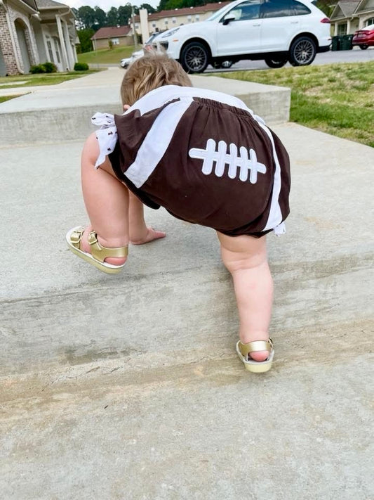 Girl Football Applique Bloomer Set